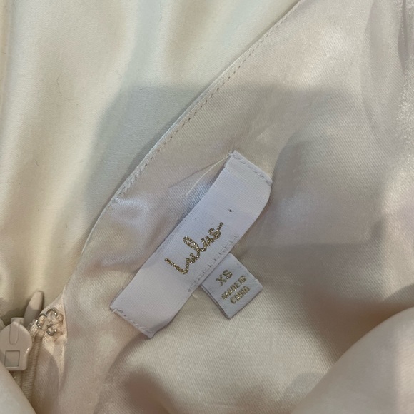 Lulus XS Moment in the Spotlight Champagne Satin Cowl Neck Dress - Picture 11 of 11